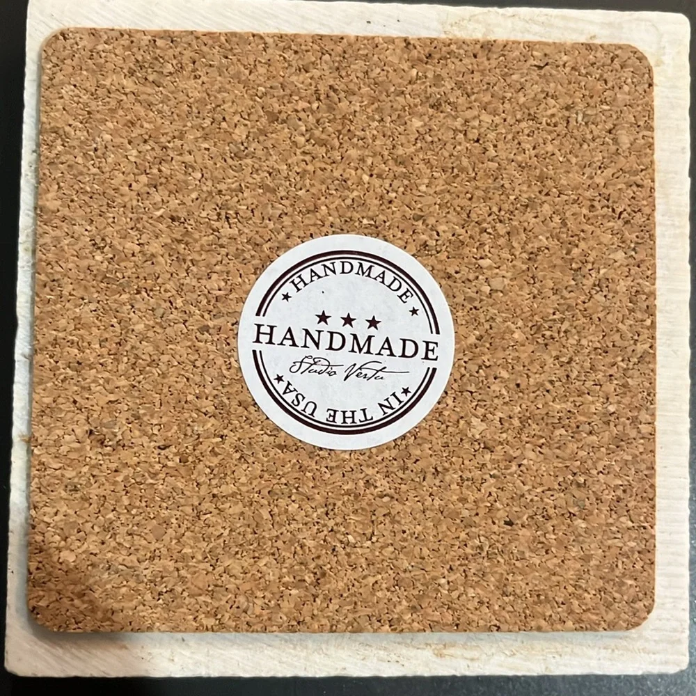DH Custom Vintage New York Marble Coaster Set - 4 Total